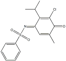 N-(3-chloro-2-isopropyl-5-methyl-4-oxo-2,5-cyclohexadien-1-ylidene)benzenesulfonamide Struktur