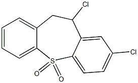 2,11-dichloro-10,11-dihydrodibenzo[b,f]thiepine 5,5-dioxide Struktur