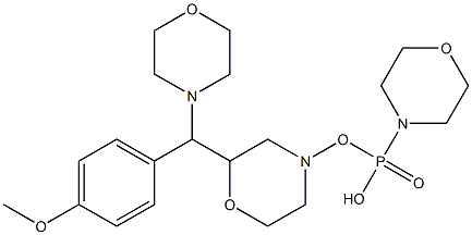 4-[[(4-methoxyphenyl)(morpholin-4-yl)methyl](morpholin-4-yl)phosphoryl]morpholine Struktur