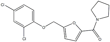 1-{5-[(2,4-dichlorophenoxy)methyl]-2-furoyl}pyrrolidine Struktur