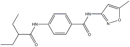 4-[(2-ethylbutanoyl)amino]-N-(5-methyl-3-isoxazolyl)benzamide Struktur