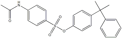 4-(1-methyl-1-phenylethyl)phenyl 4-(acetylamino)benzenesulfonate Struktur