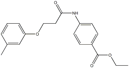 ethyl 4-{[3-(3-methylphenoxy)propanoyl]amino}benzoate Struktur