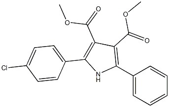 dimethyl 2-(4-chlorophenyl)-5-phenyl-1H-pyrrole-3,4-dicarboxylate Struktur