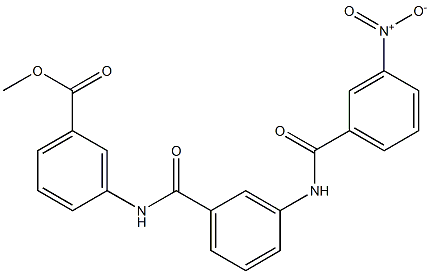 methyl 3-{[3-({3-nitrobenzoyl}amino)benzoyl]amino}benzoate Struktur