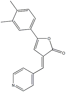 5-(3,4-dimethylphenyl)-3-(4-pyridinylmethylene)-2(3H)-furanone Struktur