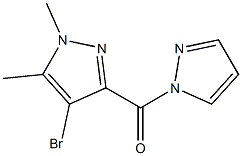 4-bromo-1,5-dimethyl-3-(1H-pyrazol-1-ylcarbonyl)-1H-pyrazole Struktur