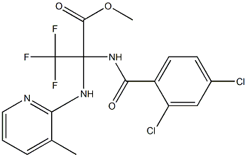 methyl 2-[(2,4-dichlorobenzoyl)amino]-3,3,3-trifluoro-2-[(3-methyl-2-pyridinyl)amino]propanoate Struktur