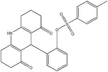 2-(1,8-dioxo-1,2,3,4,5,6,7,8,9,10-decahydro-9-acridinyl)phenyl 4-methylbenzenesulfonate Struktur