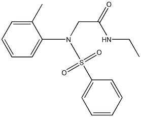 N-ethyl-2-[2-methyl(phenylsulfonyl)anilino]acetamide Struktur