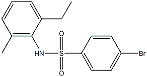 4-bromo-N-(2-ethyl-6-methylphenyl)benzenesulfonamide Struktur