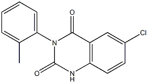 6-chloro-3-(2-methylphenyl)-2,4(1H,3H)-quinazolinedione Struktur