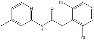 2-(2,6-dichlorophenyl)-N-(4-methyl-2-pyridinyl)acetamide Struktur