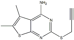 5,6-dimethyl-2-(prop-2-ynylsulfanyl)thieno[2,3-d]pyrimidin-4-amine Struktur