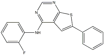 N-(2-fluorophenyl)-N-(6-phenylthieno[2,3-d]pyrimidin-4-yl)amine Struktur