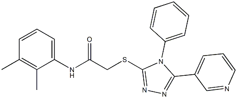 N-(2,3-dimethylphenyl)-2-{[4-phenyl-5-(3-pyridinyl)-4H-1,2,4-triazol-3-yl]sulfanyl}acetamide Struktur