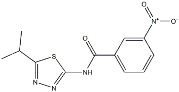 3-nitro-N-(5-isopropyl-1,3,4-thiadiazol-2-yl)benzamide Struktur