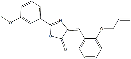 4-[2-(allyloxy)benzylidene]-2-(3-methoxyphenyl)-1,3-oxazol-5(4H)-one Struktur