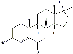 17-methylandrost-4-ene-3,6,17-triol Struktur