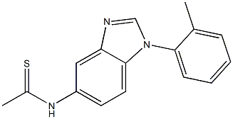 N-[1-(2-methylphenyl)-1H-benzimidazol-5-yl]ethanethioamide Struktur