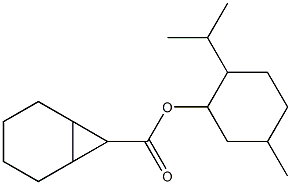 2-isopropyl-5-methylcyclohexyl bicyclo[4.1.0]heptane-7-carboxylate Struktur