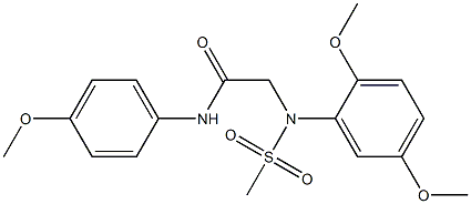 2-[2,5-dimethoxy(methylsulfonyl)anilino]-N-(4-methoxyphenyl)acetamide Struktur