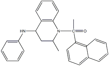 N-[2-methyl-1-(1-naphthylacetyl)-1,2,3,4-tetrahydro-4-quinolinyl]-N-phenylamine Struktur