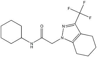 N-cyclohexyl-2-[3-(trifluoromethyl)-4,5,6,7-tetrahydro-1H-indazol-1-yl]acetamide Struktur