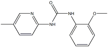 N-(2-methoxyphenyl)-N'-(5-methylpyridin-2-yl)urea Struktur