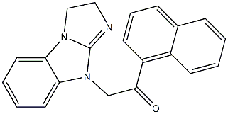 2-(2,3-dihydro-9H-imidazo[1,2-a]benzimidazol-9-yl)-1-(1-naphthyl)ethanone Struktur