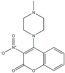 3-nitro-4-(4-methyl-1-piperazinyl)-2H-chromen-2-one Struktur