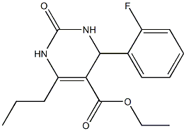 ethyl 4-(2-fluorophenyl)-2-oxo-6-propyl-1,2,3,4-tetrahydropyrimidine-5-carboxylate Struktur