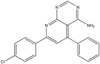 7-(4-chlorophenyl)-5-phenylpyrido[2,3-d]pyrimidin-4-ylamine Struktur