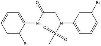 2-[3-bromo(methylsulfonyl)anilino]-N-(2-bromophenyl)acetamide Struktur