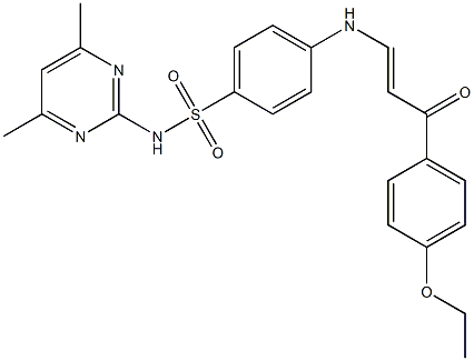 N-(4,6-dimethyl-2-pyrimidinyl)-4-{[3-(4-ethoxyphenyl)-3-oxo-1-propenyl]amino}benzenesulfonamide Struktur