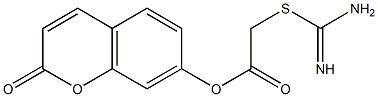 2-oxo-2H-chromen-7-yl {[amino(imino)methyl]thio}acetate Struktur