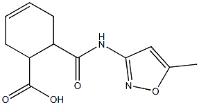 6-{[(5-methyl-3-isoxazolyl)amino]carbonyl}-3-cyclohexene-1-carboxylic acid Struktur