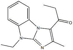 1-(9-ethyl-2-methyl-9H-imidazo[1,2-a]benzimidazol-3-yl)-1-propanone Struktur