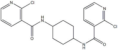 2-chloro-N-(4-{[(2-chloro-3-pyridinyl)carbonyl]amino}cyclohexyl)nicotinamide Struktur