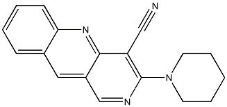 3-(1-piperidinyl)benzo[b][1,6]naphthyridine-4-carbonitrile Struktur