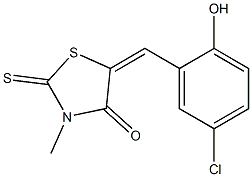 5-(5-chloro-2-hydroxybenzylidene)-3-methyl-2-thioxo-1,3-thiazolidin-4-one Struktur