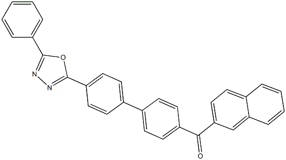 2-naphthyl[4'-(5-phenyl-1,3,4-oxadiazol-2-yl)[1,1'-biphenyl]-4-yl]methanone Struktur