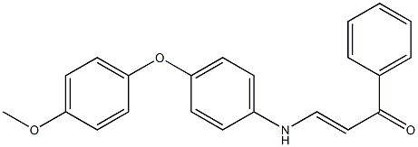 3-[4-(4-methoxyphenoxy)anilino]-1-phenyl-2-propen-1-one Struktur