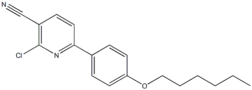 2-chloro-6-[4-(hexyloxy)phenyl]nicotinonitrile Struktur