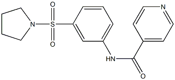 N-[3-(1-pyrrolidinylsulfonyl)phenyl]isonicotinamide Struktur