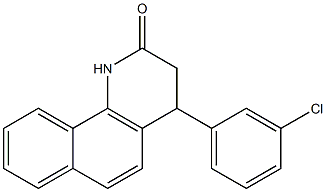 4-(3-chlorophenyl)-3,4-dihydrobenzo[h]quinolin-2(1H)-one Struktur