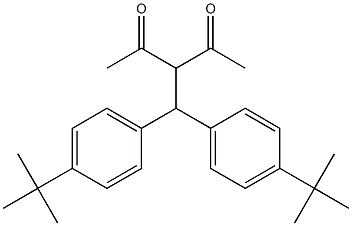 3-[bis(4-tert-butylphenyl)methyl]-2,4-pentanedione Struktur