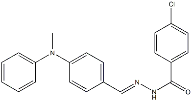 4-chloro-N'-[4-(methylanilino)benzylidene]benzohydrazide Struktur