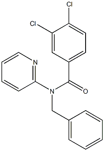 N-benzyl-3,4-dichloro-N-(2-pyridinyl)benzamide Struktur