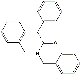 2-phenyl-N,N-bis(phenylmethyl)acetamide Struktur